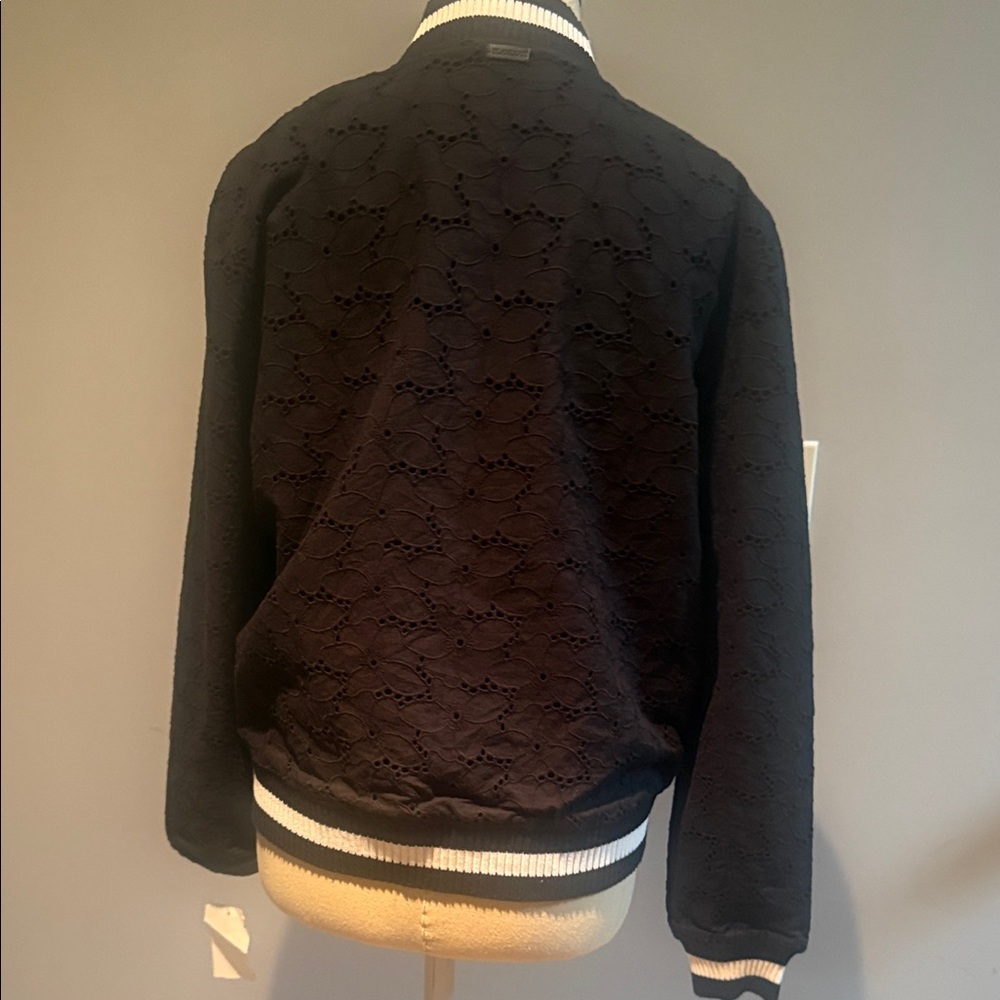 Blank NYC Black Textured Bomber Jacket - Picture 3 of 4